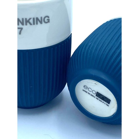 Coffee Cup Unique Says, "For Drinking 24/7" by Eco One/Set of 2 - Picture 2 of 4